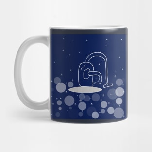 Vacuum cleaner, cleaning, cleanliness with dark blue color background Mug